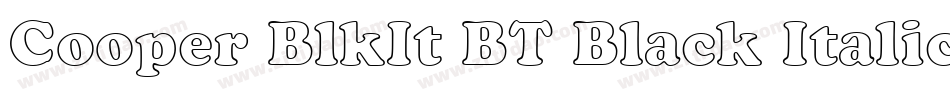 Cooper BlkIt BT Black Italic字体转换